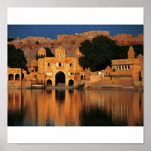 Póster templo de india