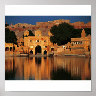 Póster templo de india