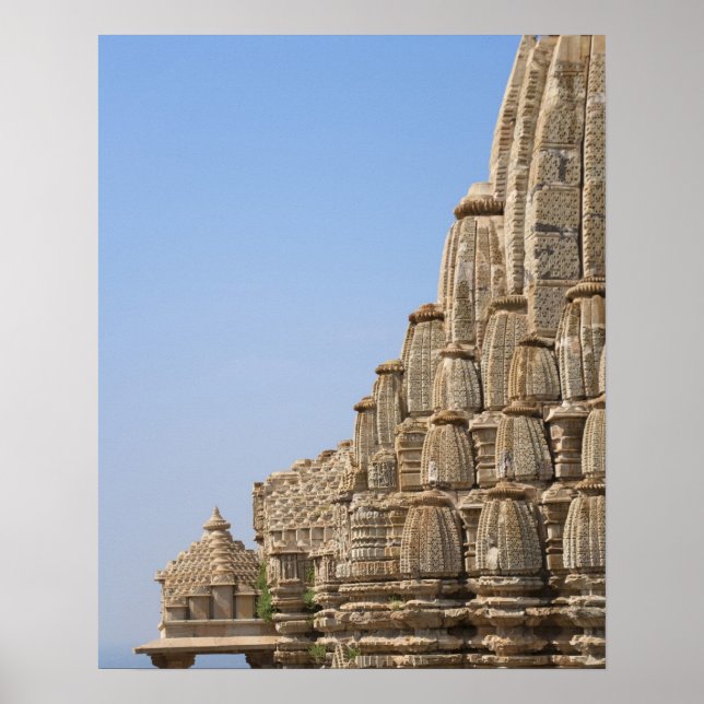 Póster Templo de Jain en el Fuerte de Chittorgarh, India (Frente)