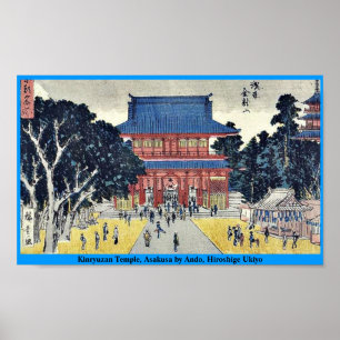 Póster Templo de Kinryuzan, Asakusa por Ando, Hiroshige