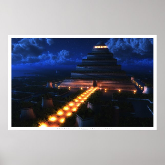 Póster Templo de la Hoja (Noche) (Frente)