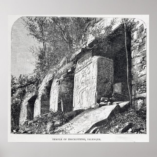 Póster Templo de las Inscripciones, Palenque (Frente)