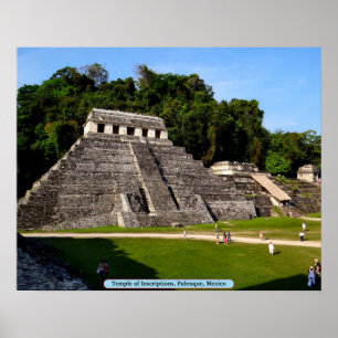 Póster Templo de las Inscripciones, Palenque, México