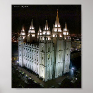 Póster Templo de LDS, Salt Lake City, Utah