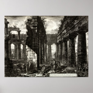 Póster Templo de Neptuno, Paestum - Giovanni Battista Pir