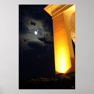 Póster Templo de noche