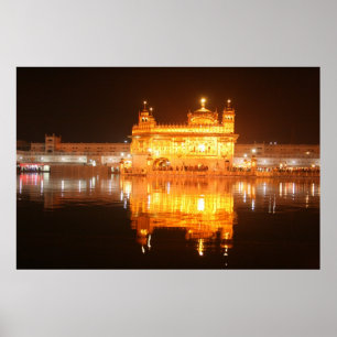 Póster Templo de oro Amritsar la India del norte en la