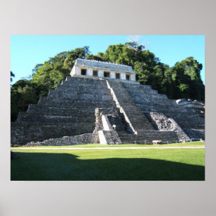 Póster Templo de Palenque de inscripciones
