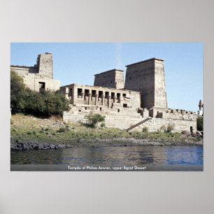Póster Templo de Philae Asuán, desierto del Alto Egipto
