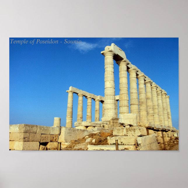 Póster Templo de Poseidón - Sounio (Frente)