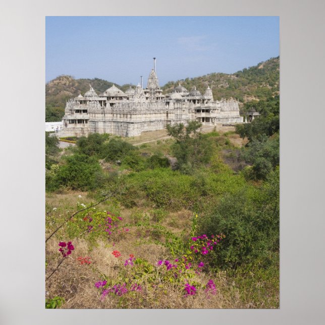 Póster Templo de Ranakpur Jain, Ranakpur, Rajasthan, Indi (Frente)