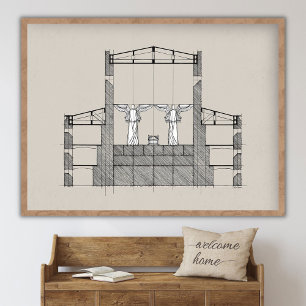 Póster Templo de Salomón, Santo de los Santos, Monte Sión