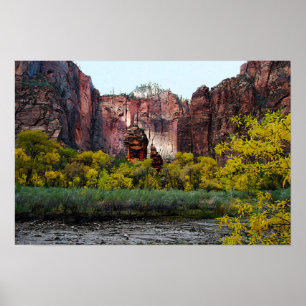 Póster Templo de Sinawava, Zion en Utah, 12x8