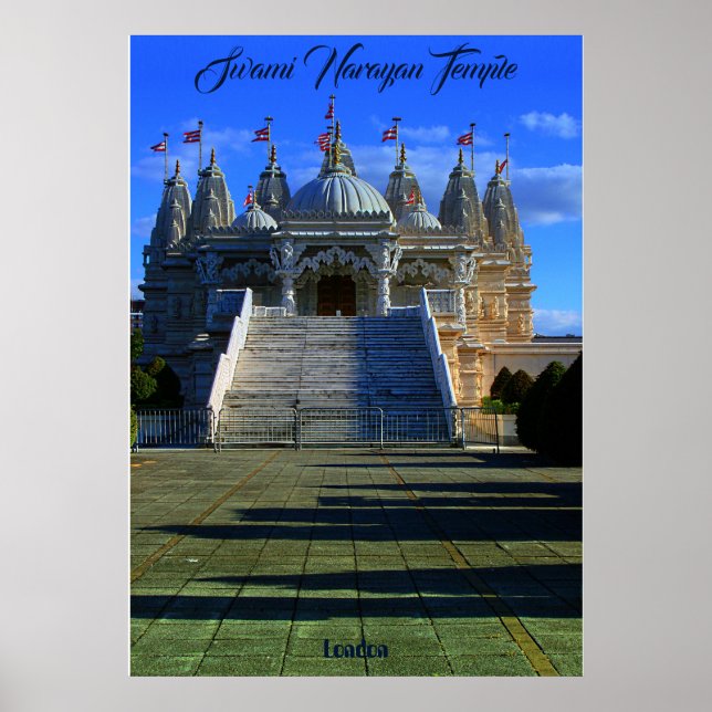 Póster Templo de Swaminarayan en Londres (Frente)
