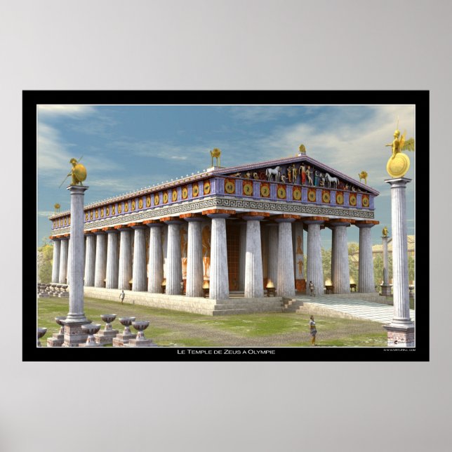 Póster Templo de Zeus en Olimpia (Frente)
