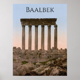 Póster Templo del Sol en Baalbek