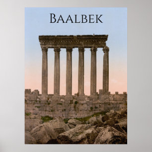 Póster Templo del Sol en Baalbek