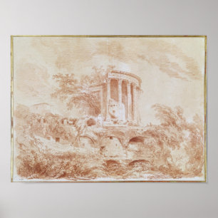 Póster Templo del Sybil en Tivoli