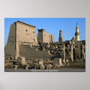 Póster Templo desierto de Luxor, Luxor, Egipto