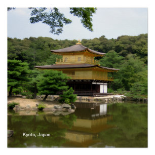 Póster Templo Dorado, Kyoto, Japón