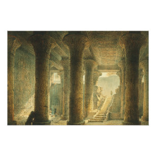 Póster Templo Egipcio Antiguo de Esna 