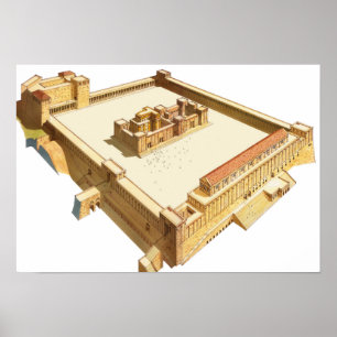 Póster Templo en Jerusalén. Templo de Herodes