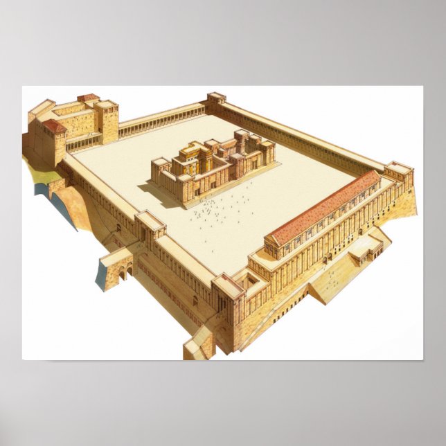 Póster Templo en Jerusalén. Templo de Herodes (Frente)