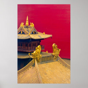 Póster Templo Jing'an, Shanghai, China