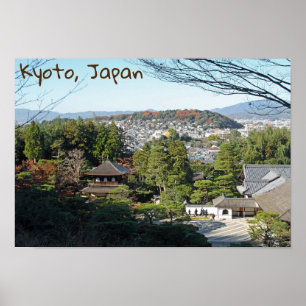 Póster Templo Kioto y Ginkaku-ji, Japón
