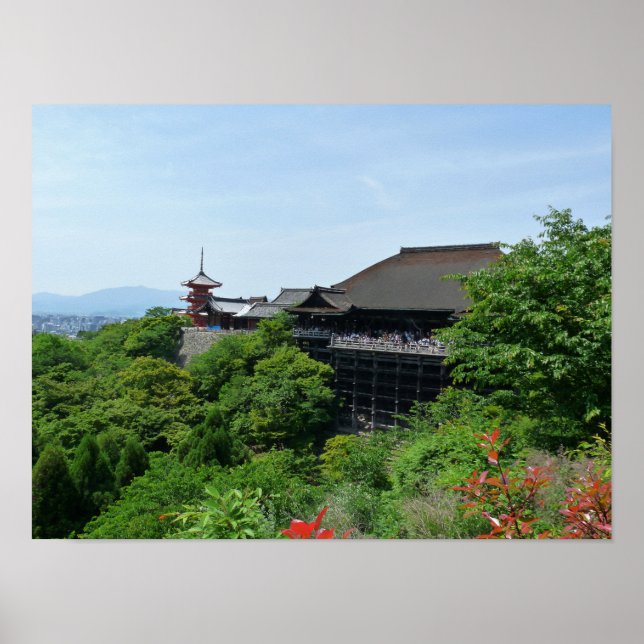 Póster Templo Kiyomizu-dera, Poster japonés de Kioto (Frente)