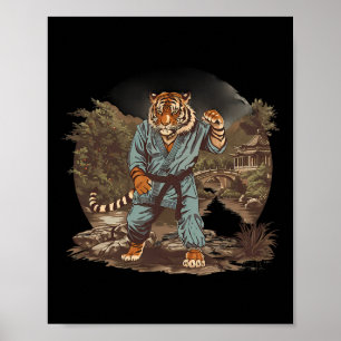 Póster Templo Pagoda del Tigre de Kickboxing Artes Marcia