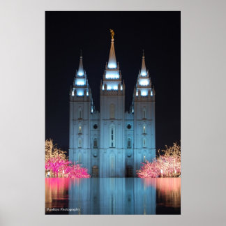 Póster Templo reflejado