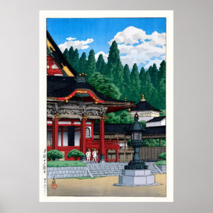 Póster Templo Rojo por Kawase Hasui