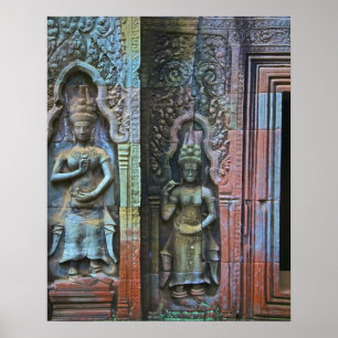 Póster Templo Ta Prohm, provincia de Siem Reap, Camboya