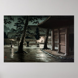 Póster Templo Takanawa Sengakuji por Tsuchiya Koitsu