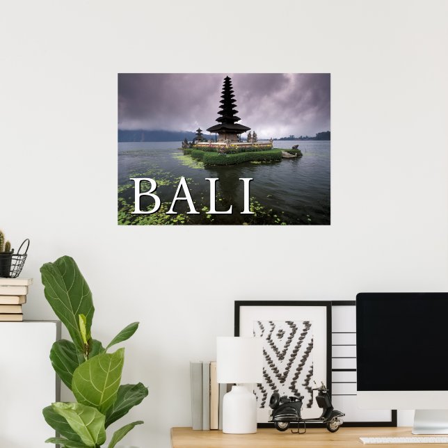Póster Templo Ulun Danu | Bali, Indonesia (Oficina en casa)