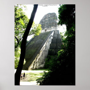 Póster Templo V, Tikal, Guatemala