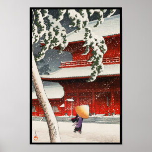Póster Templo Zôjô-ji en Shiba Veinte vistas de Tokio
