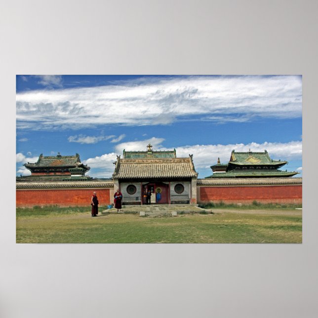 Póster Templos budistas de Erdene Zuu, Mongolia (Frente)