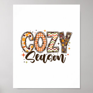 Póster Temporada Acogedora Calabaza Otoño Caída Y'all Hoj