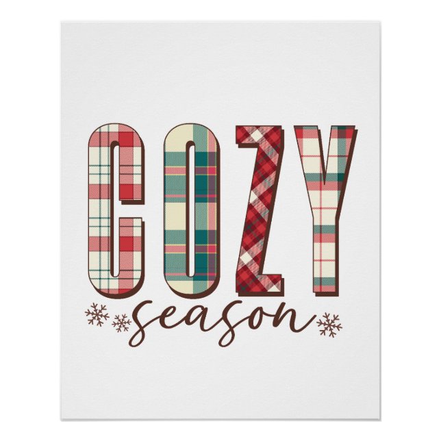 Póster Temporada Acogedora de Regalos de Navidad (Anverso)