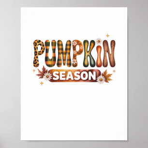 Póster Temporada de calabaza Cae Boho