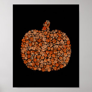 Póster Temporada de Calabaza Flor Silvestre de Acción de