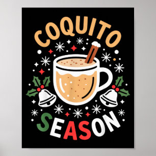 Póster Temporada de Coquito para entusiastas de las fiest