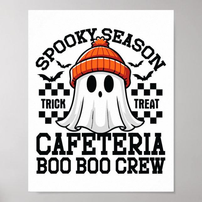Póster Temporada de fantasía Una Cafetería Boo Crew Profe (Frente)