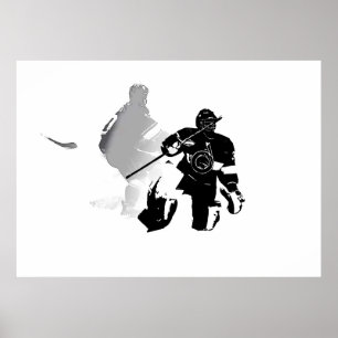 Póster Temporada de hockey sobre hielo - Goalie y Forward