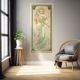 Póster Temporada de Le Printemps Art Nouveau Alphonse Muc