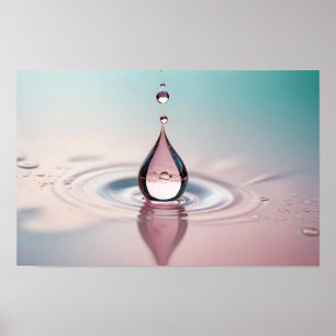 Póster Temporada de naturaleza tranquila del agua de fond