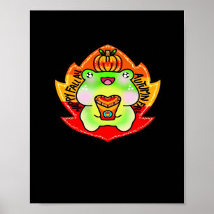 Póster Temporada de otoño feliz de la estación de caída d