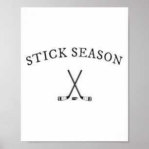Póster Temporada de palo Palos de hockey cruzados Puck Mí